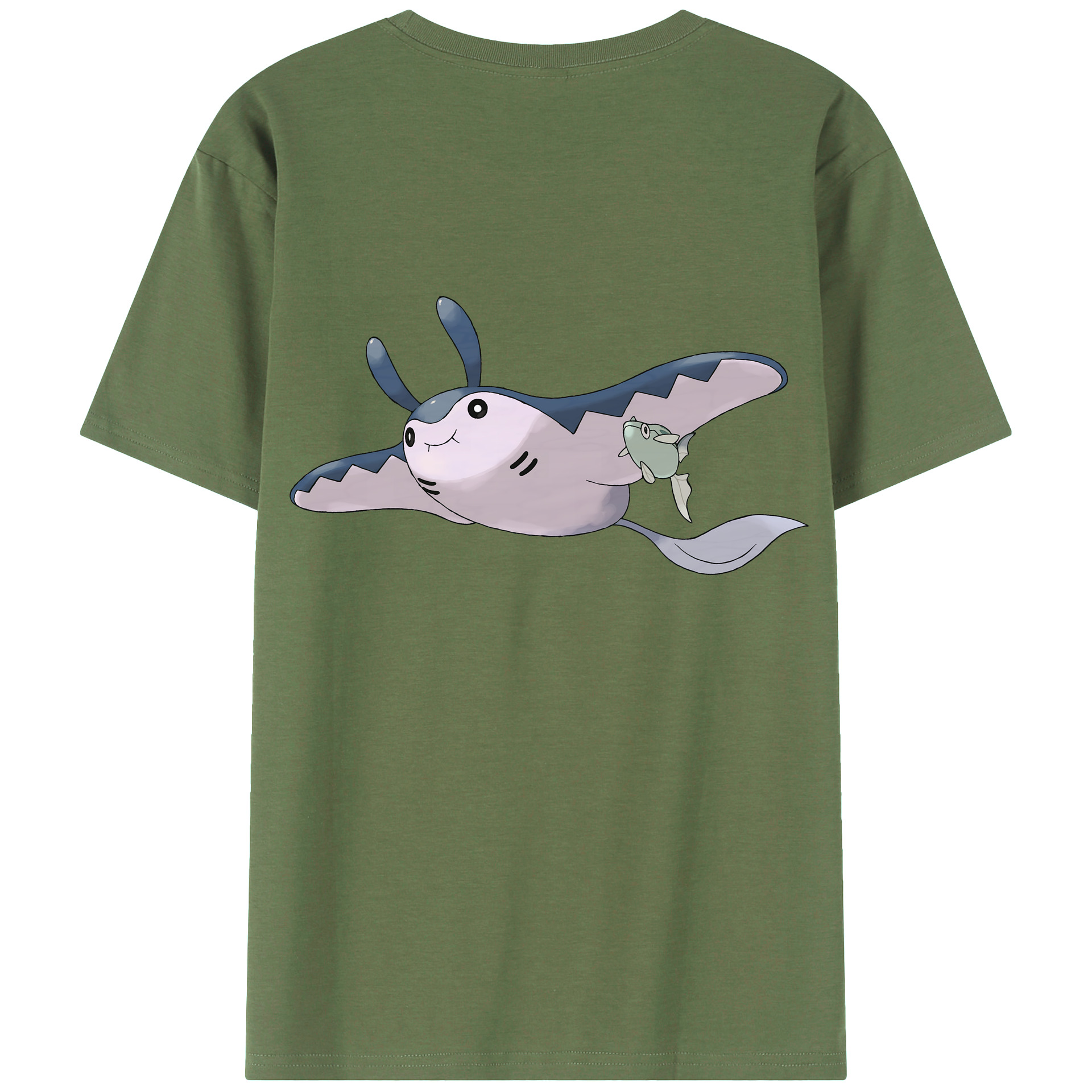 （画像用） ポケットモンスター Pokémon 綿100％ メンズ半袖Tシャツ（バックプリント） 通気性